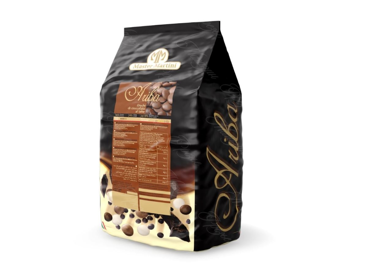 Молочный шоколад Ariba Latte Dischi 32%/ Ариба Латте Диски от кондитерского магазина Фрезье https://fraisier.ru
