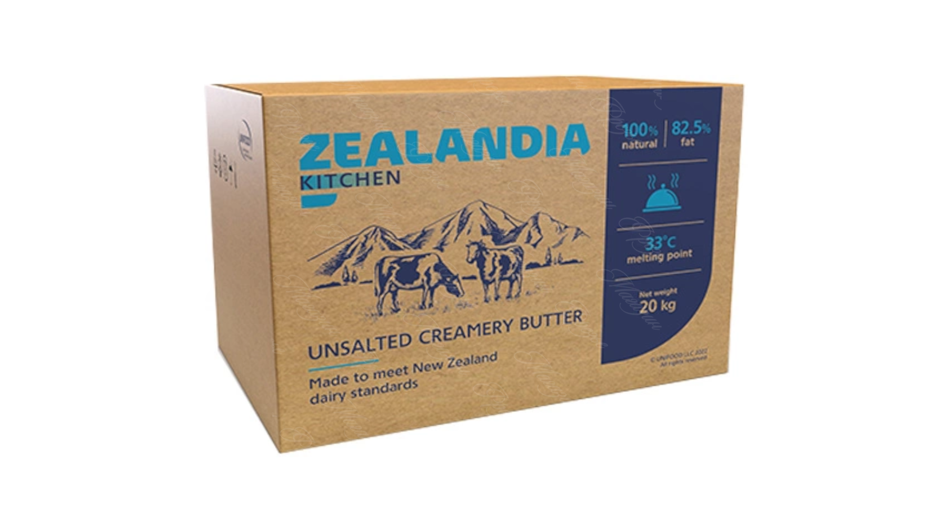 Масло «Традиционное» монолит 20 кг 82,5% Зеландия Китчен / Zealandia Kitchen от кондитерского магазина Фрезье https://fraisier.ru